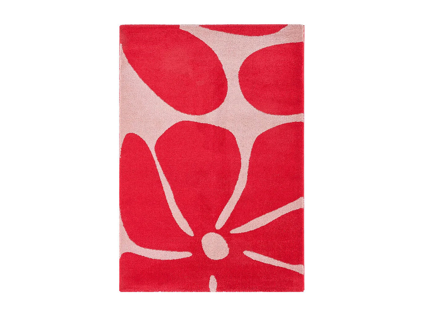 Pop - Tapis vintage à motif floral -  Rouge - 160x230cm
