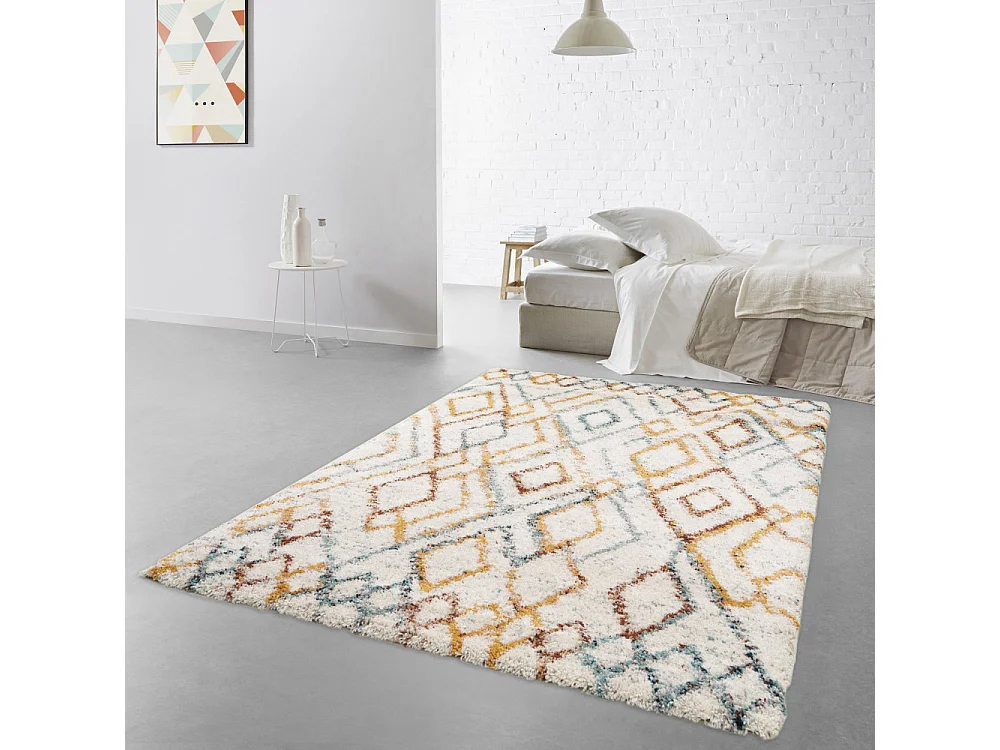 Sarna - Tapis d'inspiration berbère -  Multicolore - 160x230cm