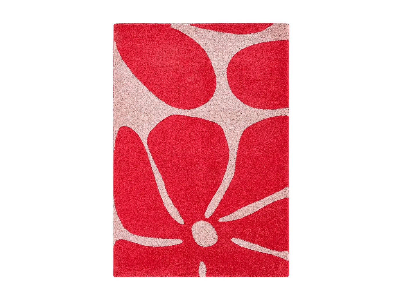 Pop - Tapis vintage à motif floral -  Rouge - 120x160cm