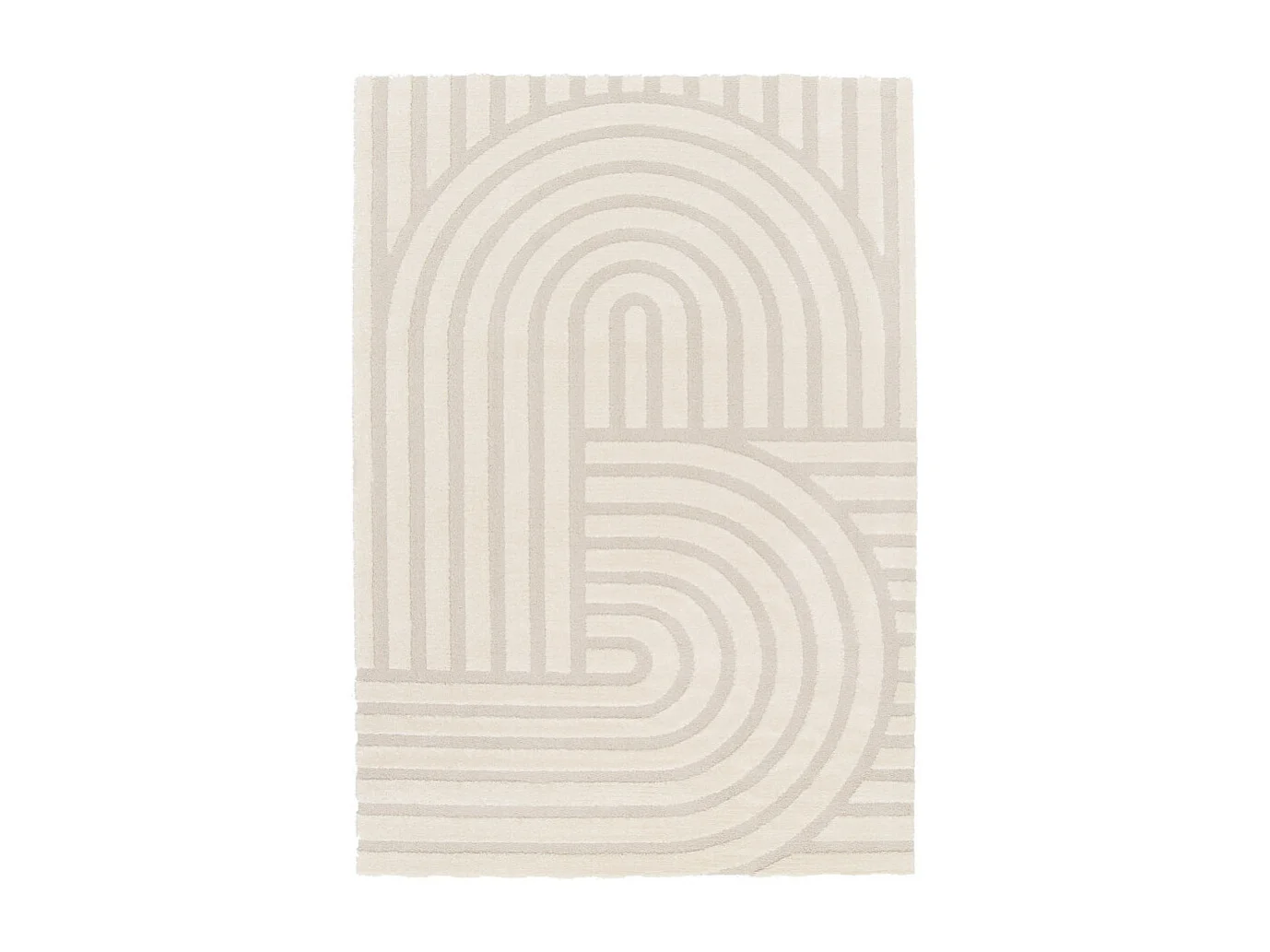 Tarna - Tapis contemporain à motif géométrique -  Écru - 120x170cm