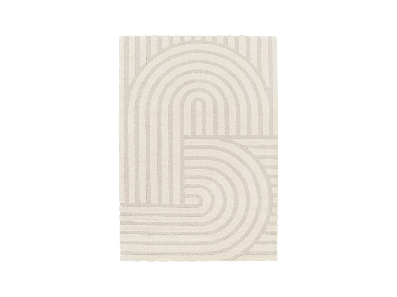 Tarna - Tapis contemporain à motif géométrique -  Écru - 120x170cm