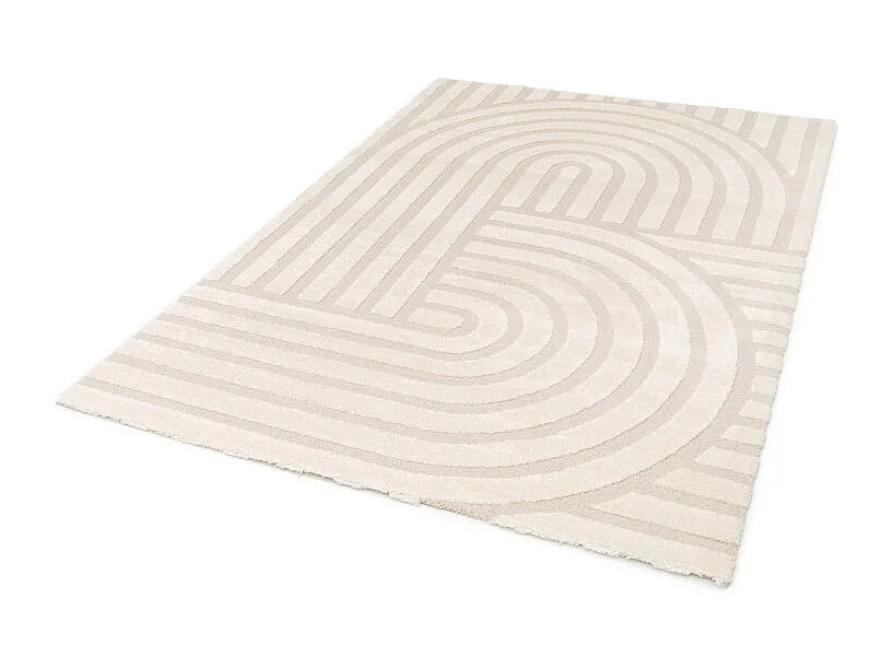Tarna - Tapis contemporain à motif géométrique -  Écru - 120x170cm