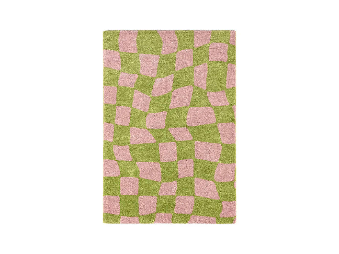 Retro - Tapis damiers -  Vert - 160x230cm