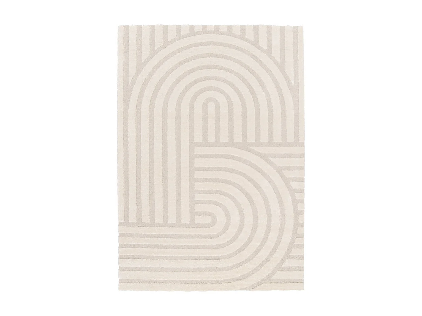 Tarna - Tapis contemporain à motif géométrique -  Écru - 160x230 cm