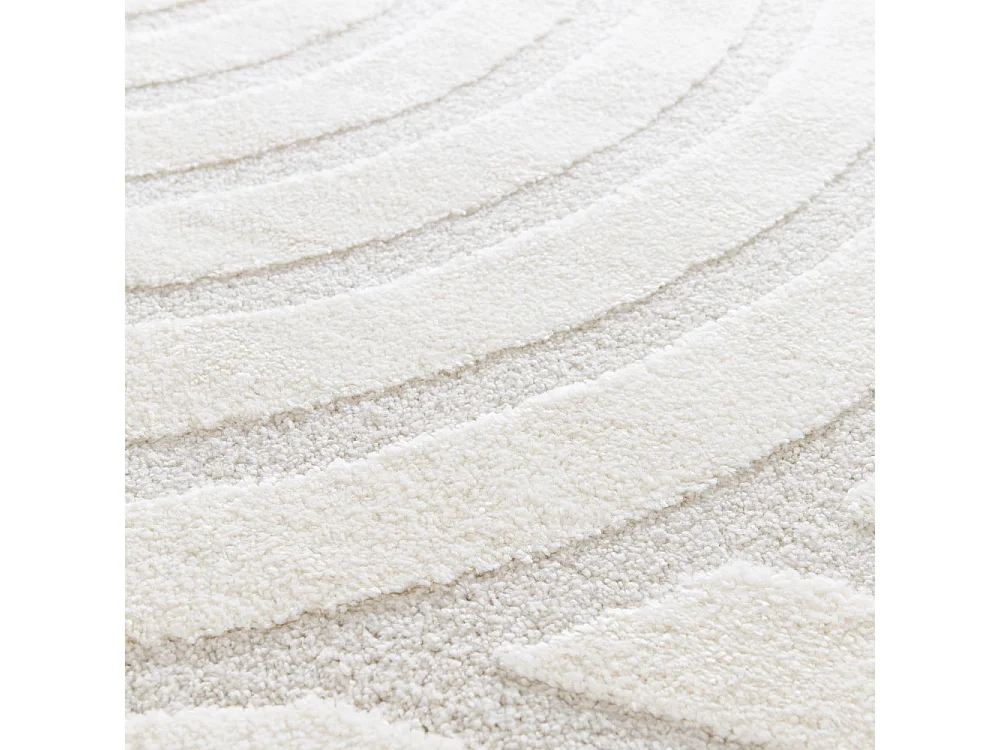 Tarna - Tapis contemporain à motif géométrique -  Écru - 160x230 cm