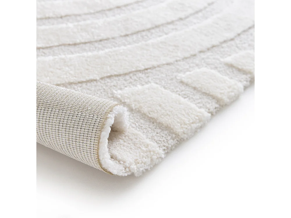 Tarna - Tapis contemporain à motif géométrique -  Écru - 160x230 cm