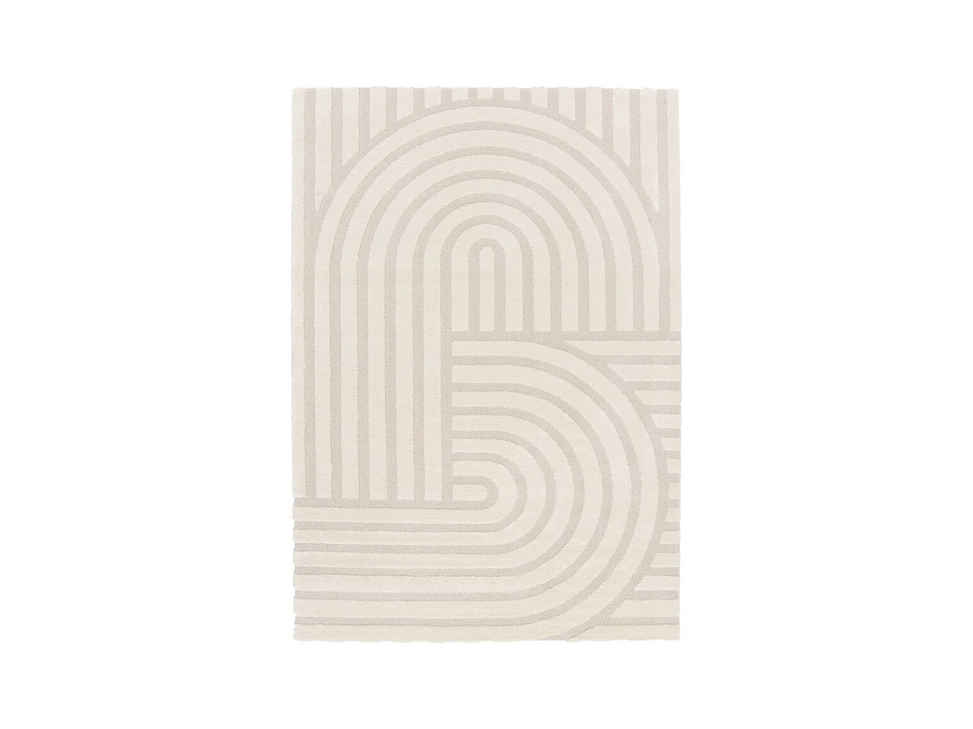 Tarna - Tapis contemporain à motif géométrique -  Écru - 160x230 cm