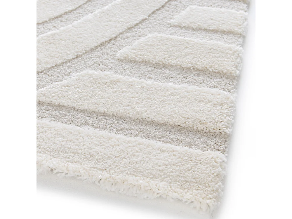 Tarna - Tapis contemporain à motif géométrique -  Écru - 160x230 cm