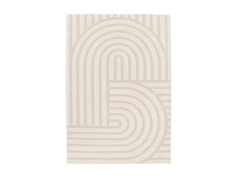 Tarna - Tapis contemporain à motif géométrique -  Écru - 160x230 cm