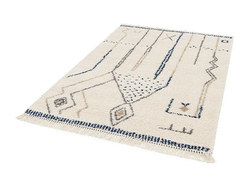 Runa - Tapis d'inspiration berbère -  Multicolore - 120x170cm