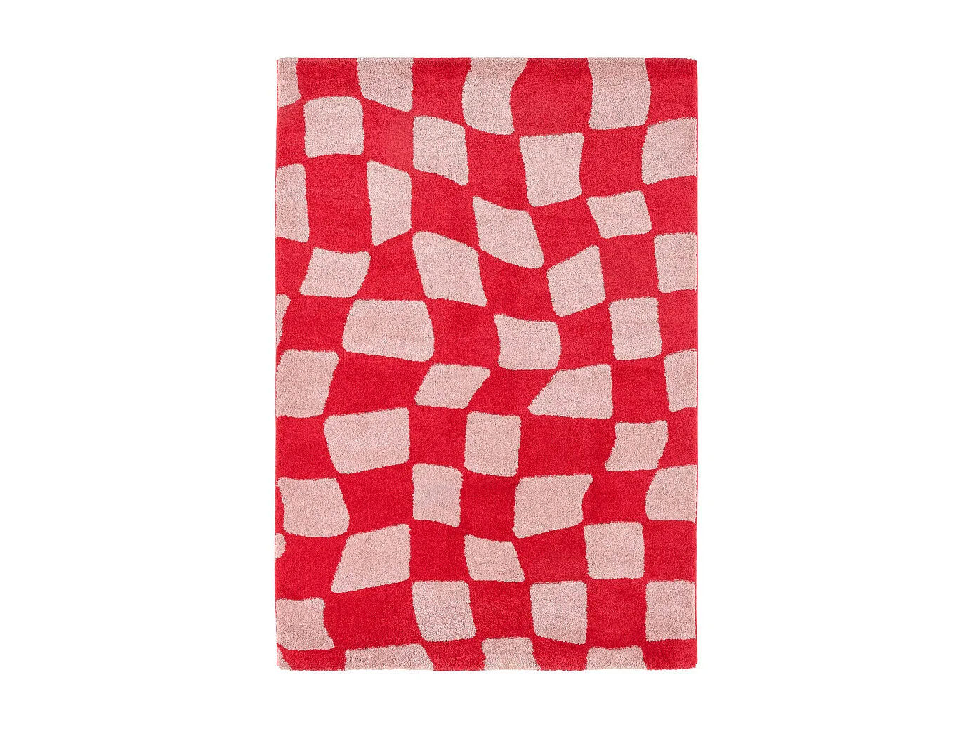 Retro - Tapis damiers -  Rouge - 160x230cm