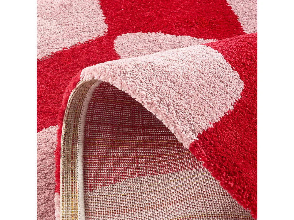 Retro - Tapis damiers -  Rouge - 160x230cm