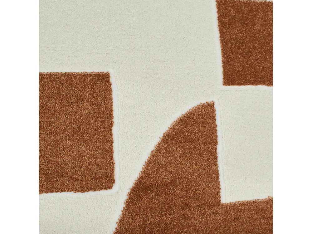 Prisma - Tapis contemporain à motif géométrique -  Marron - 200x290cm