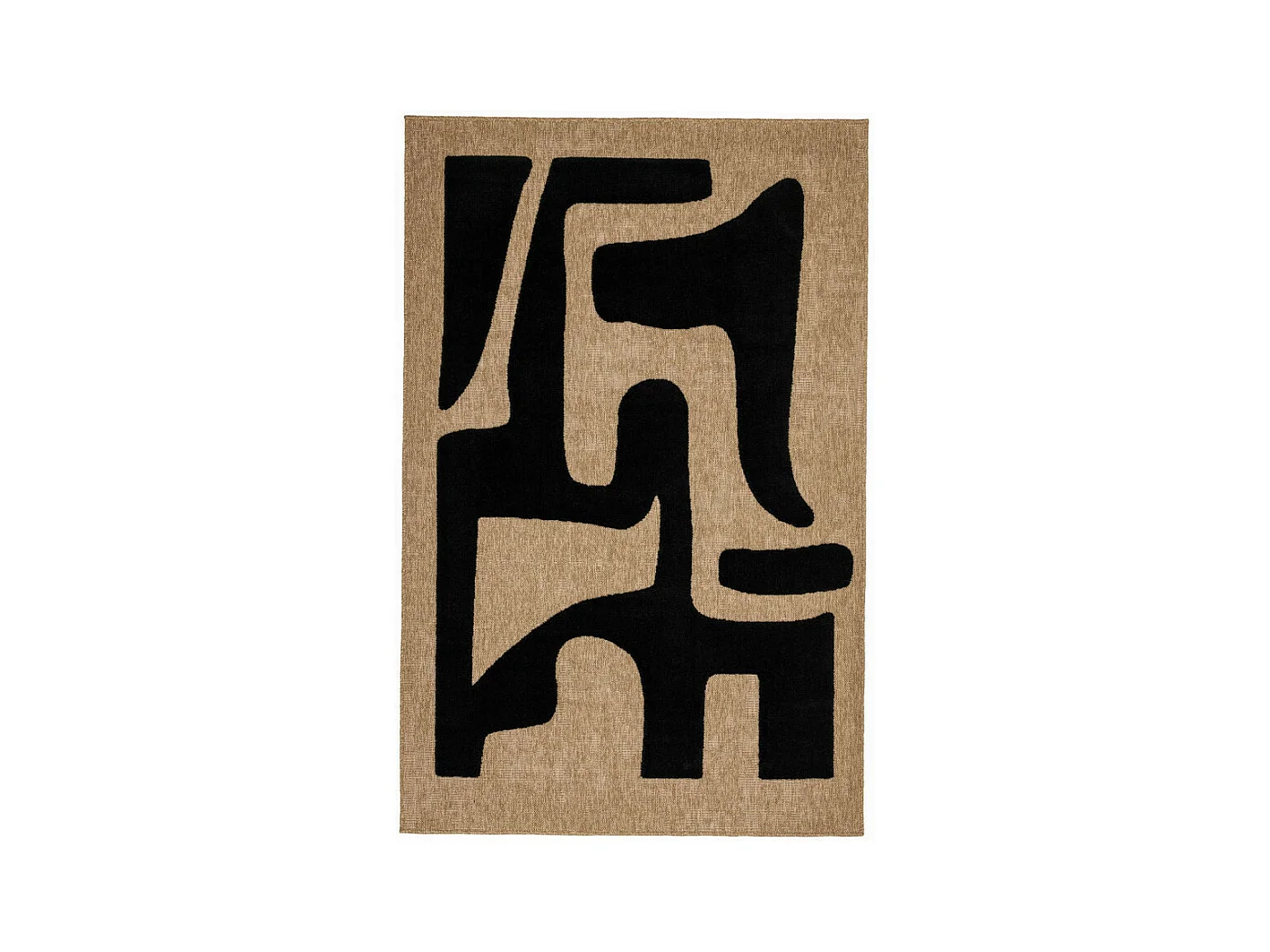Aura - Tapis bohème à motif abstrait -  Noir - 160x230cm
