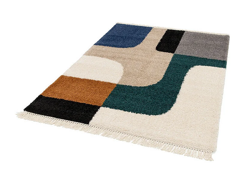 Rilma - Tapis contemporain à motif géométrique - Multicolore - 120x170cm