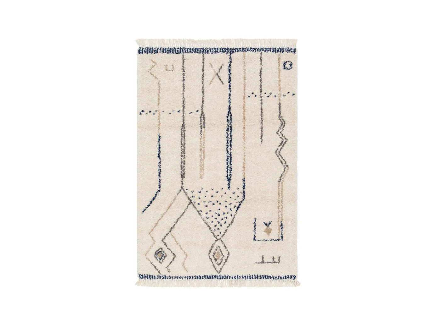 Runa - Tapis d'inspiration berbère -  Multicolore - 200x290cm