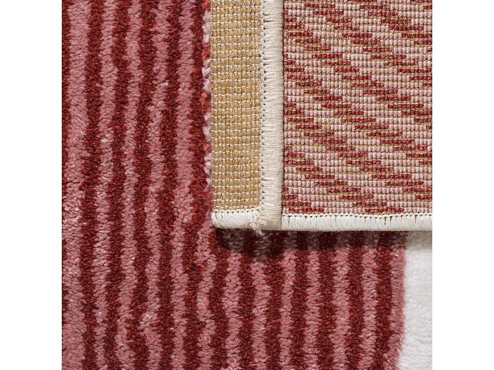 Cubo - Tapis contemporain à motif géométrique -  Rouge - 200x290cm