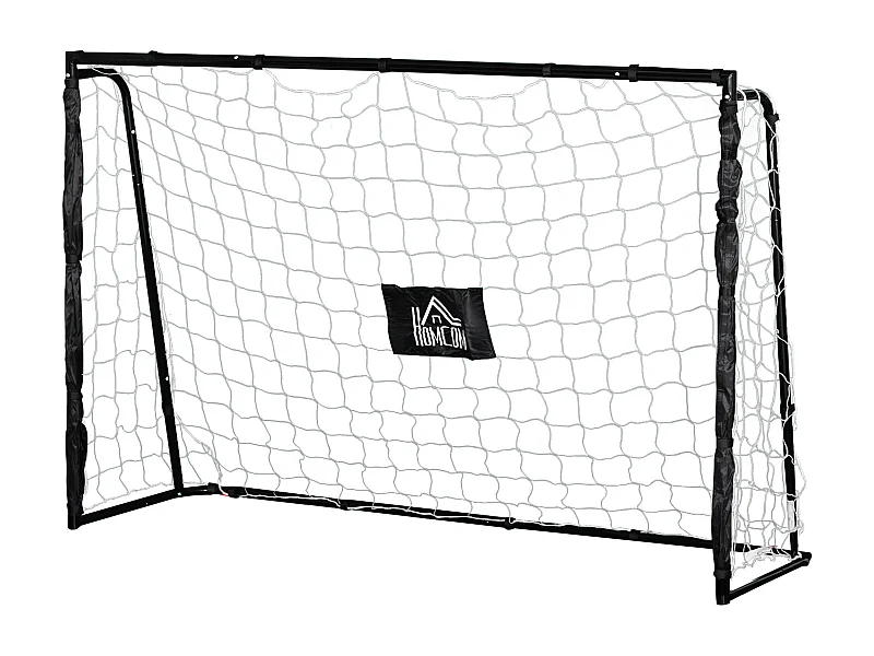 But de football - cage de foot - but futsal dim. 186L x 62l x 123H cm - châssis métal filet PE - piquets & outil inclus - noir