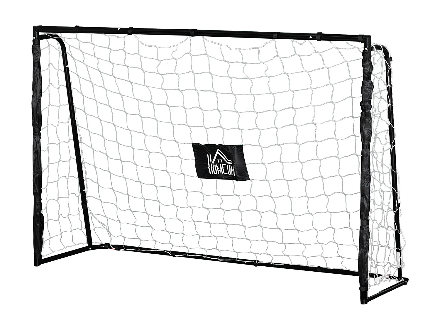 But de football - cage de foot - but futsal dim. 186L x 62l x 123H cm - châssis métal filet PE - piquets & outil inclus - noir