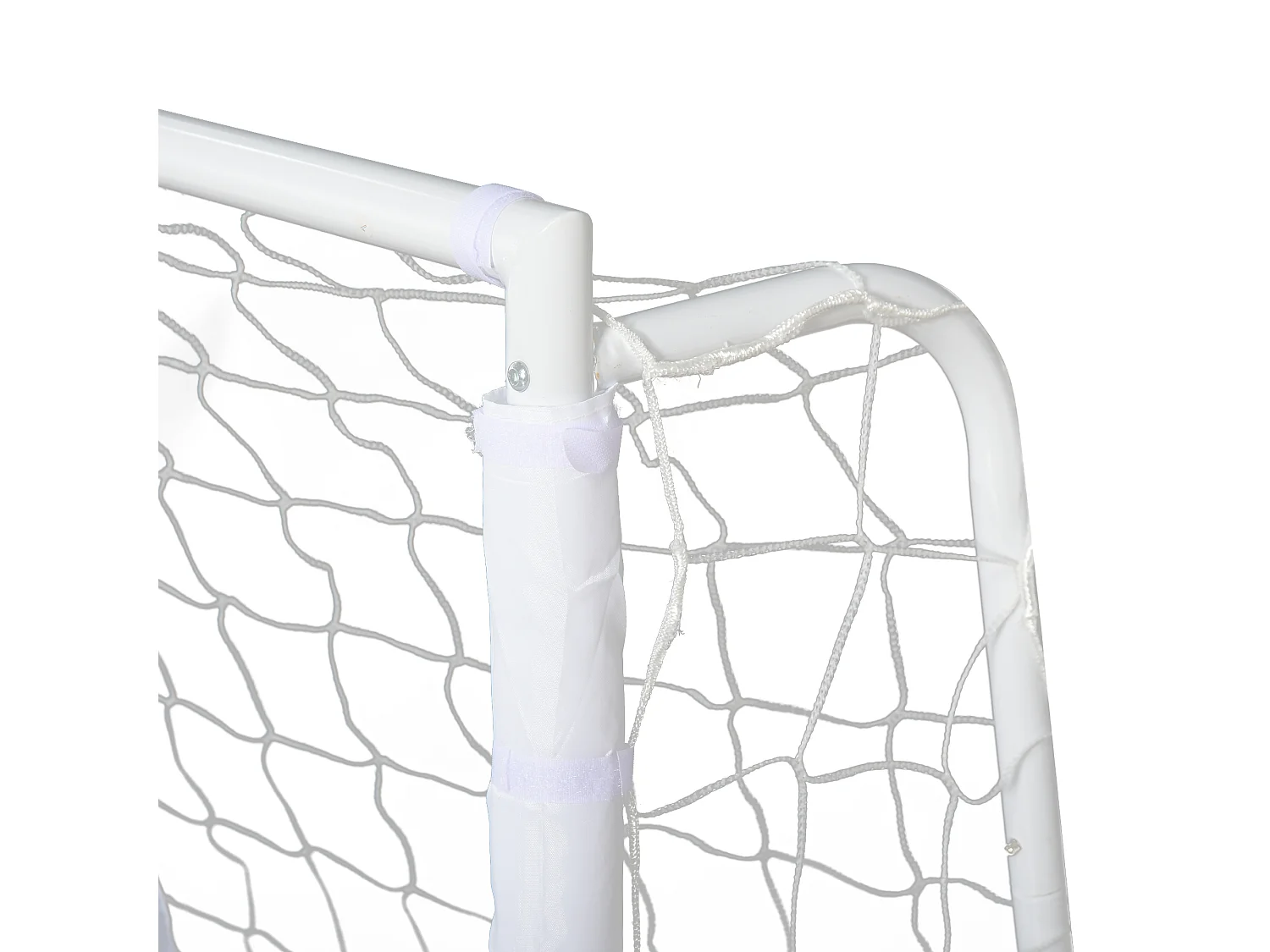 But de football - cage de foot - but futsal dim. 186L x 62l x 123H cm - châssis métal filet PE - piquets & outil inclus - blanc
