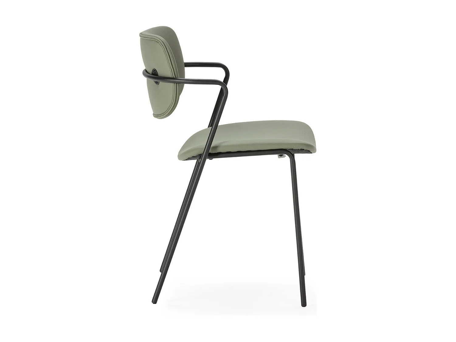 Eetkamerstoel Maika - 49x55x48cm - Groen - Set van 2