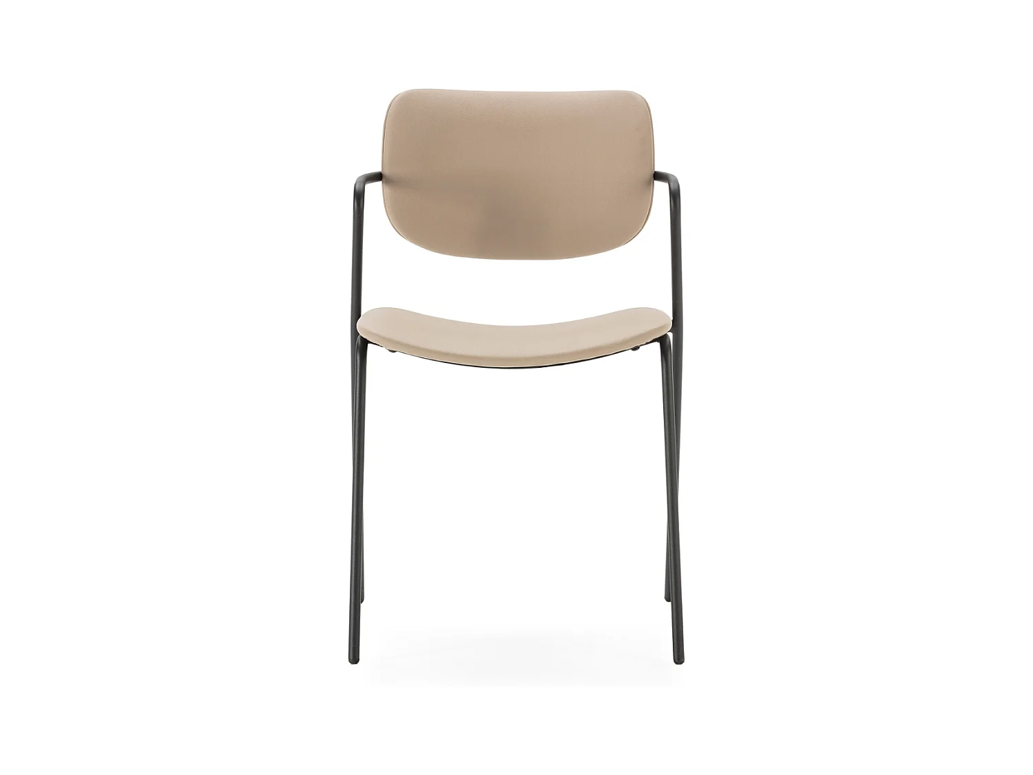 Lot de 2 chaises avec pieds en métal noir L49 cm - MAIKA