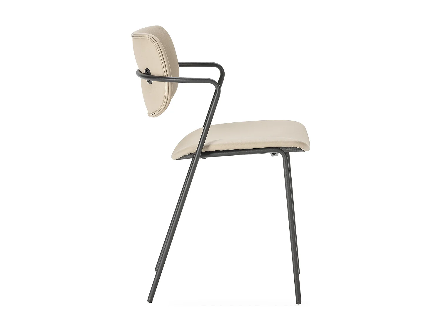 Lot de 2 chaises avec pieds en métal noir L49 cm - MAIKA