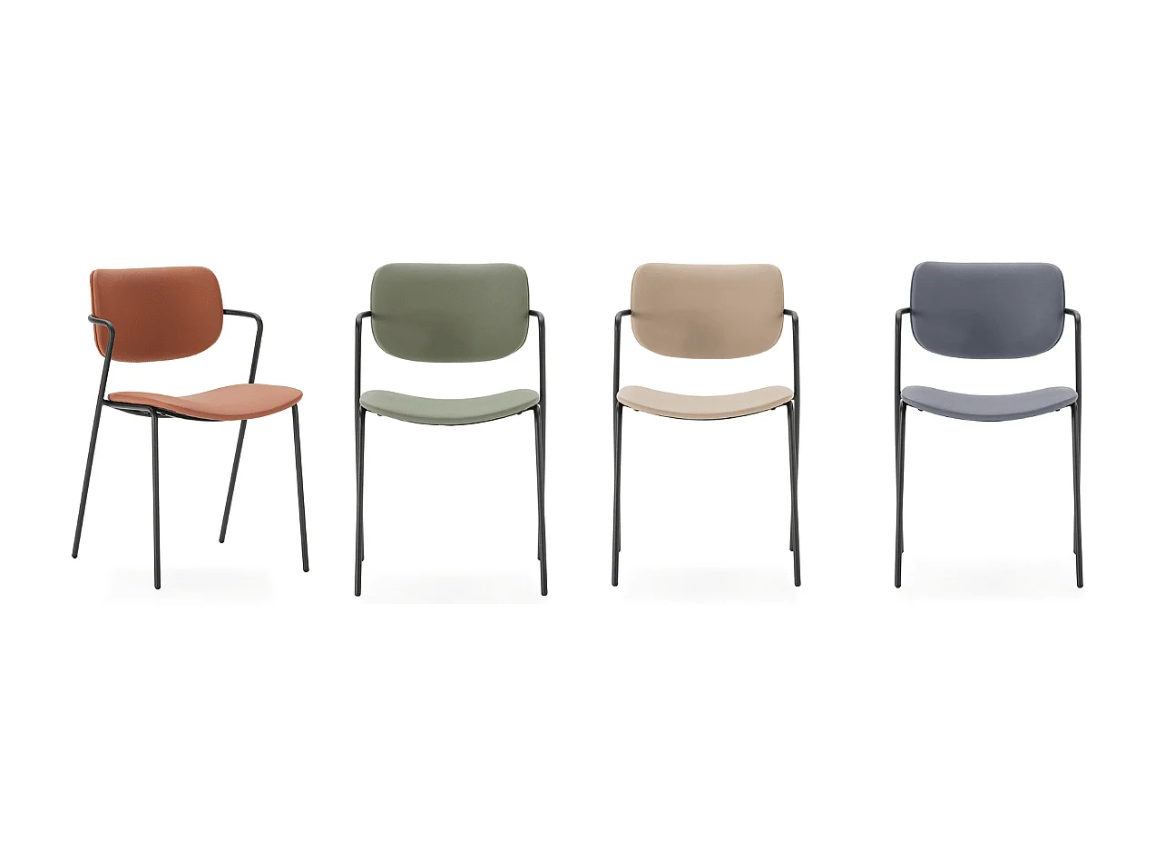 Eetkamerstoel Maika - 49x55x48cm - Beige - Set van 2