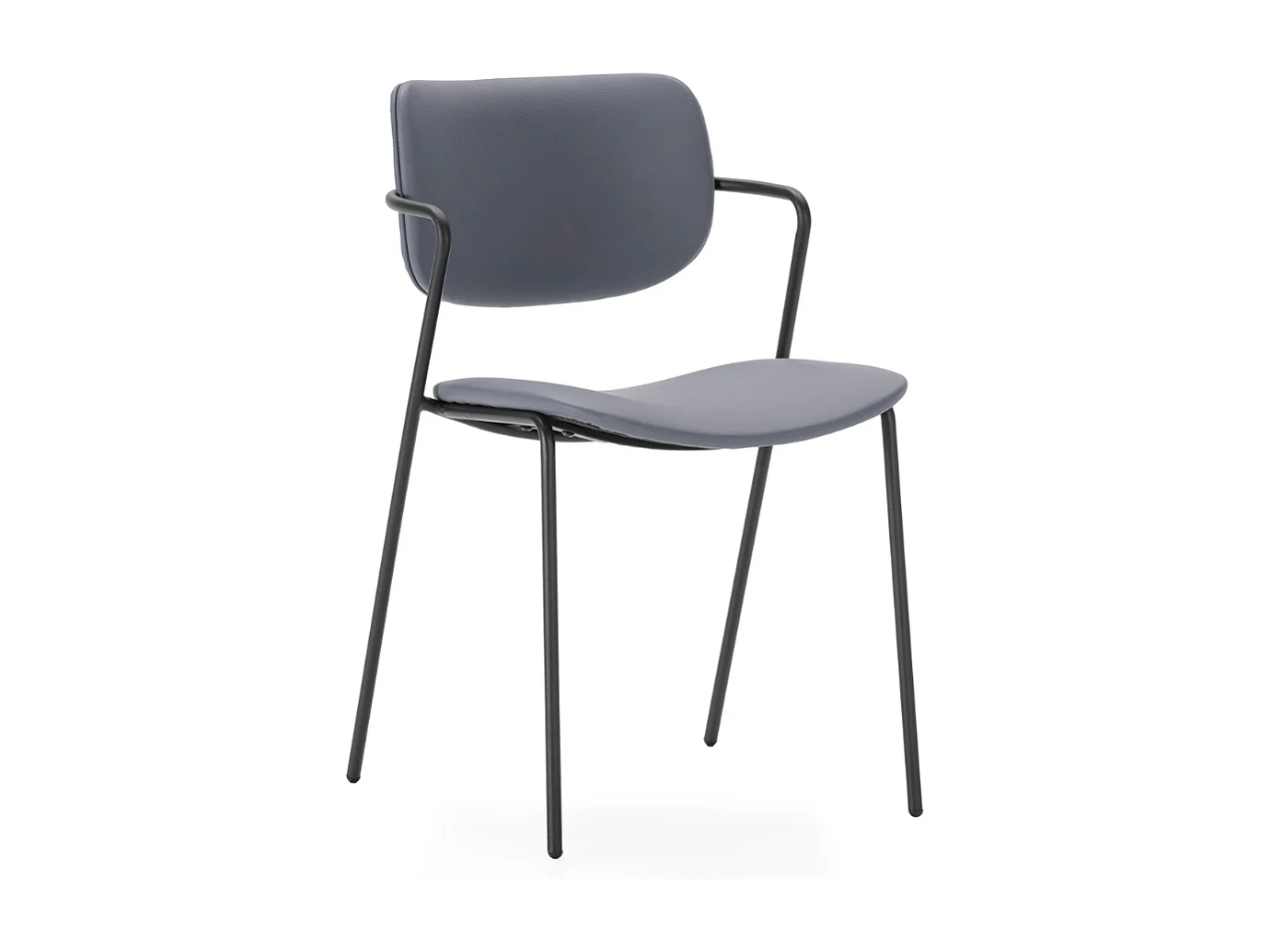 Lot de 2 chaises avec pieds en métal noir L49 cm - MAIKA