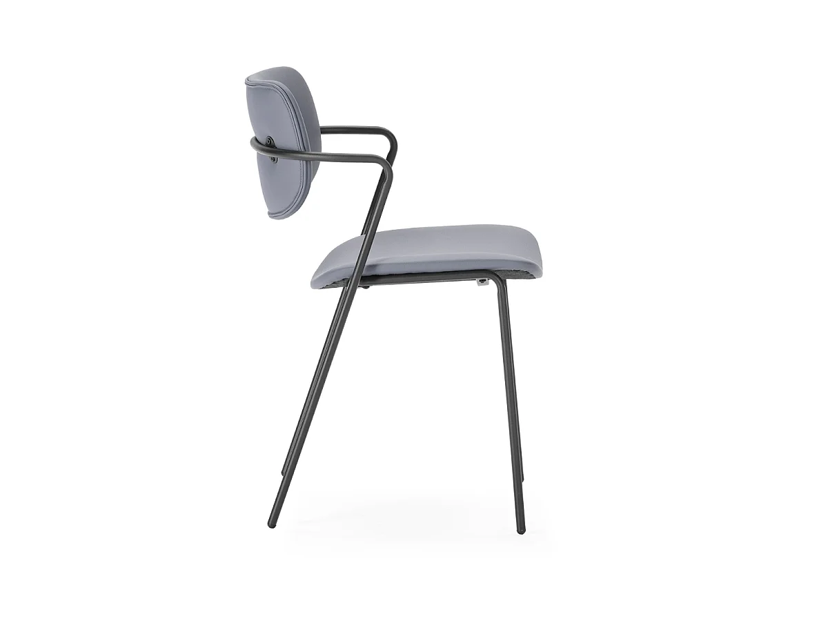 Lot de 2 chaises avec pieds en métal noir L49 cm - MAIKA