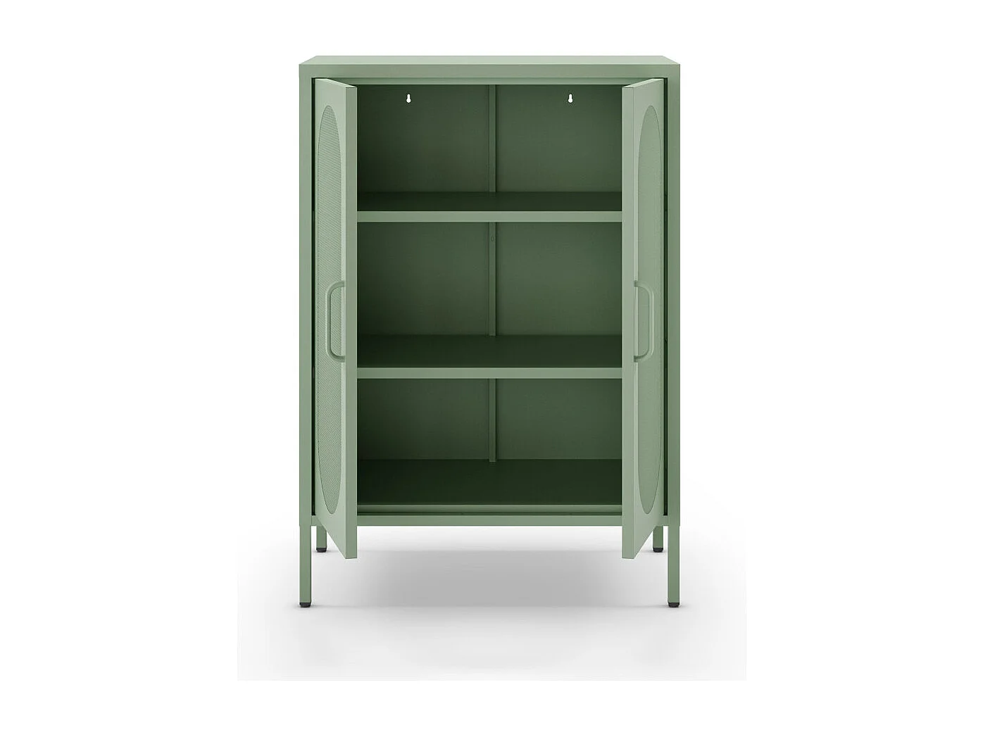 Zio - Buffet 2 portes en métal H100cm - Vert menthe