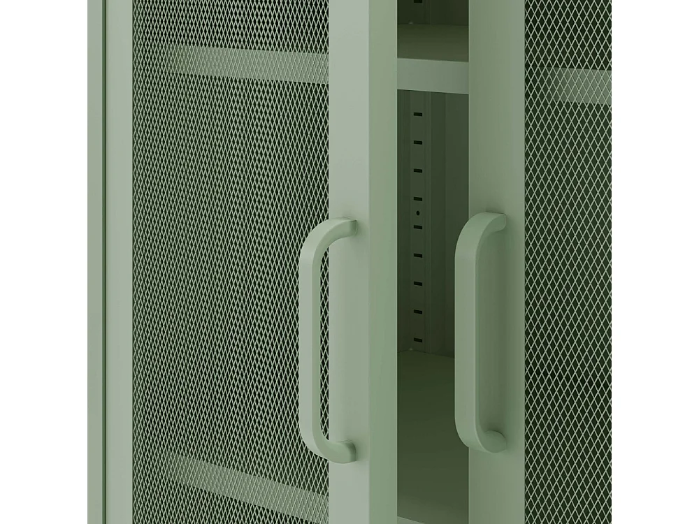 Zio - Buffet 2 portes en métal H100cm - Vert menthe