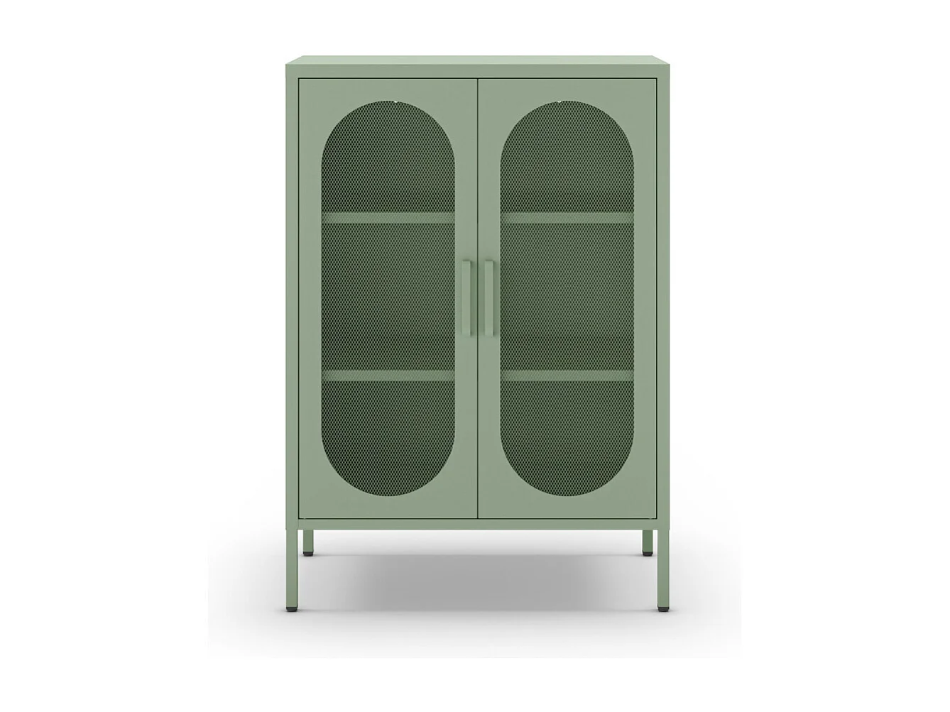 Zio - Buffet 2 portes en métal H100cm - Vert menthe