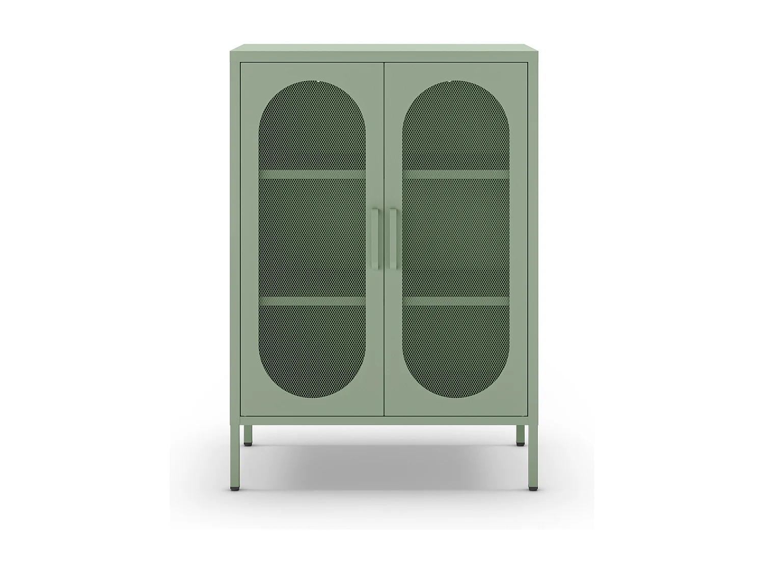 Zio - Buffet 2 portes en métal H100cm - Vert menthe