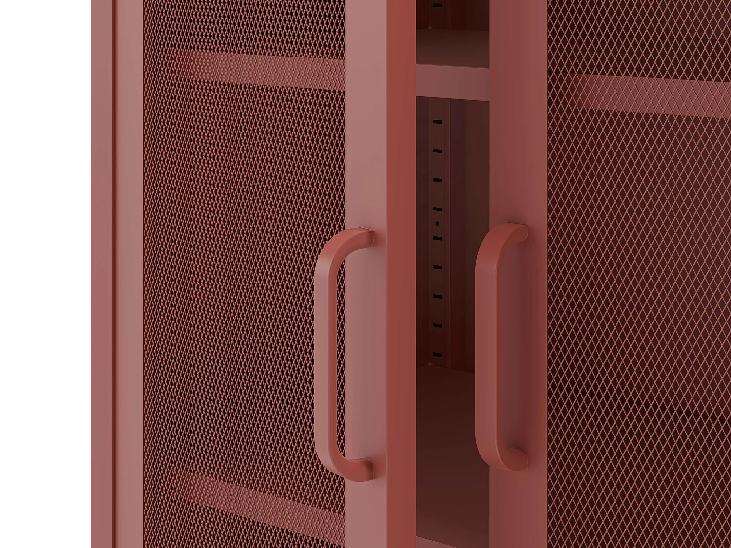 Zio - Buffet 2 portes en métal H100cm - Terracotta