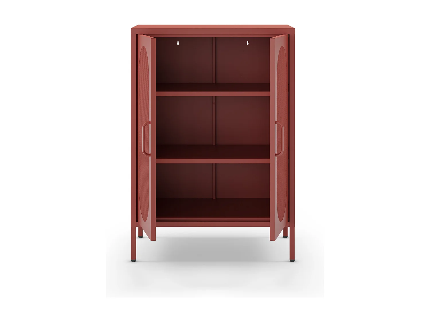 Zio - Buffet 2 portes en métal H100cm - Terracotta