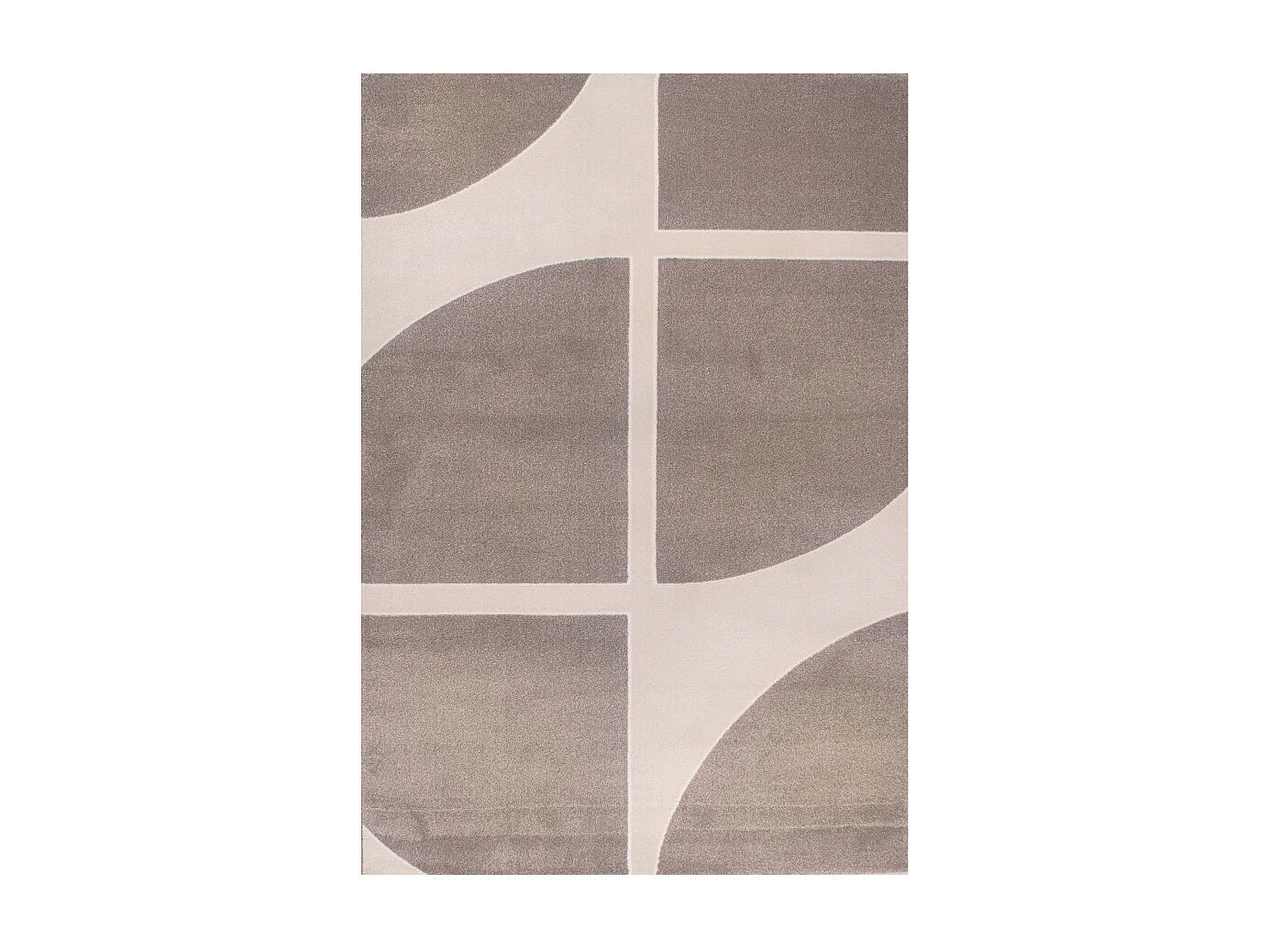 Karo - Tapis contemporain à motif géométrique -  Beige - 120x160cm