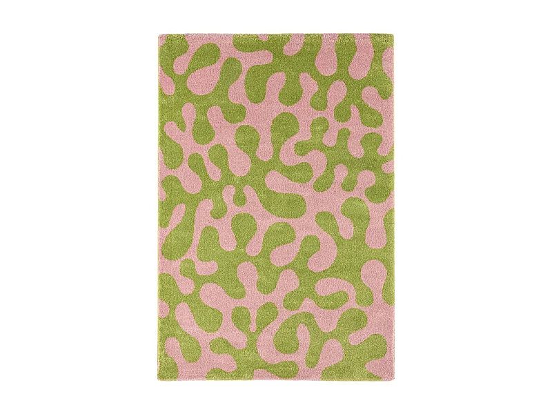 Vibe - Tapis vintage à motif abstrait -  Vert - 120x160cm