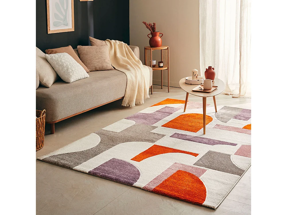 Zenith - Tapis contemporain à motif géométrique -  Multicolore - 160x230cm
