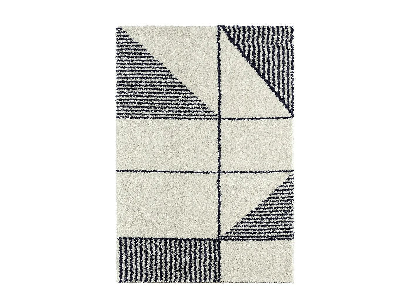 Mimo - Tapis contemporain à motif géométrique -  Bleu - 160x230cm