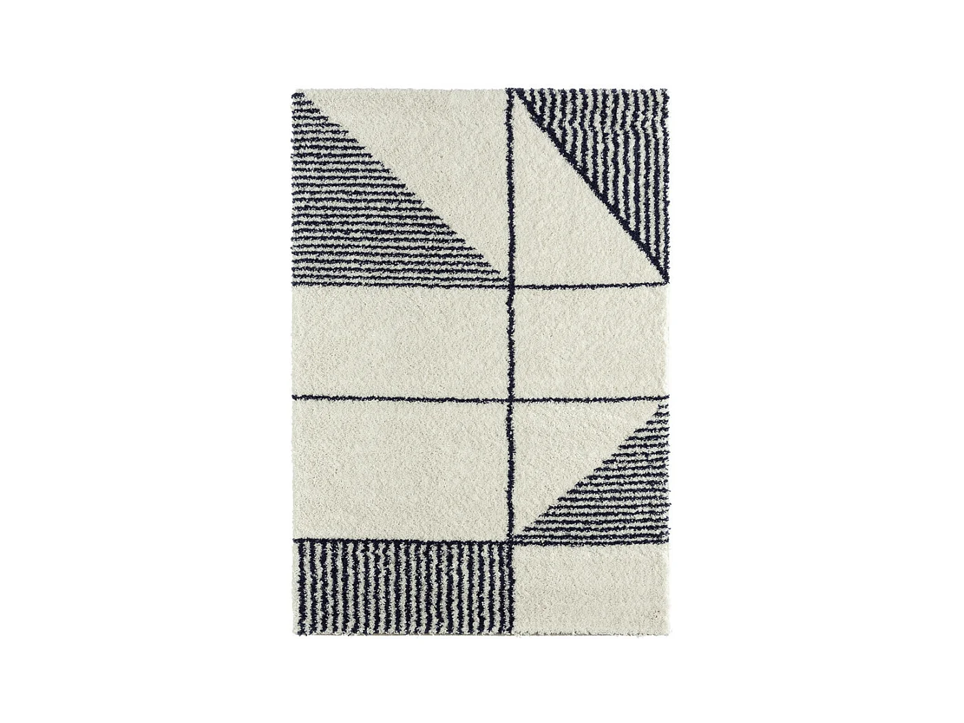 Mimo - Tapis contemporain à motif géométrique -  Bleu - 160x230cm