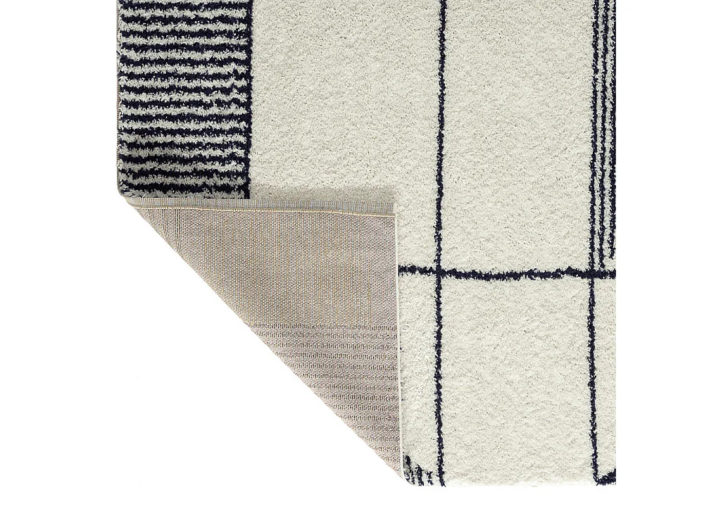 Mimo - Tapis contemporain à motif géométrique -  Bleu - 160x230cm