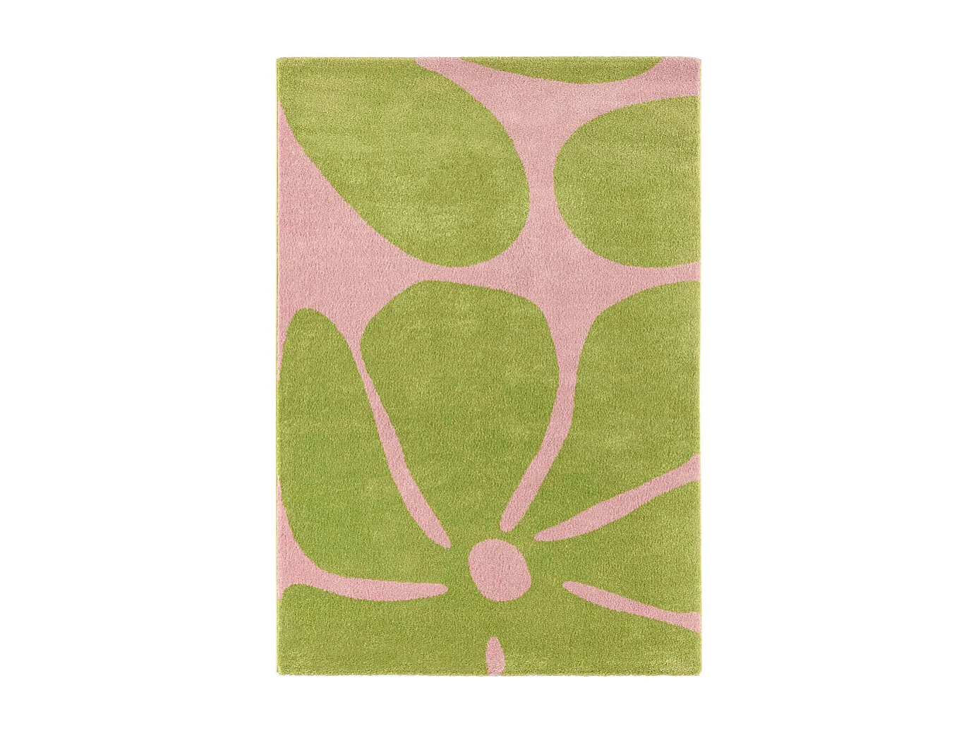 Pop - Tapis vintage à motif floral -  Vert - 120x160cm