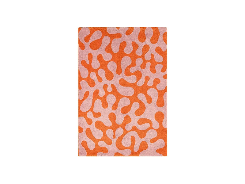 Vibe - Tapis vintage à motif abstrait -  Rose - 120x160cm