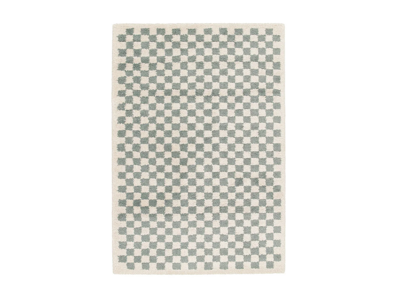 Laria - Tapis damiers -  Bleu - 160x230cm