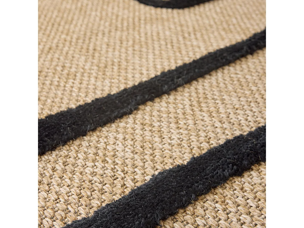 Flux - Tapis bohème -  Noir - 120x160cm