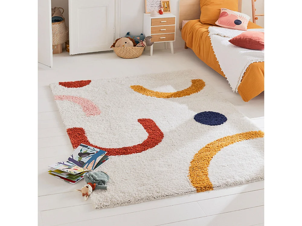 Popy - Tapis contemporain aux formes géométriques -  Multicolore - 160x230cm