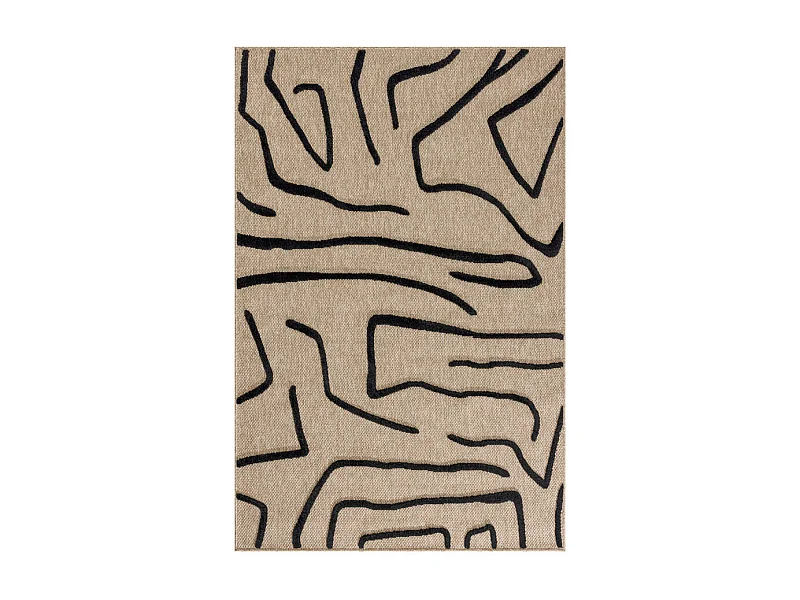 Flux - Tapis bohème -  Noir - 200x290cm