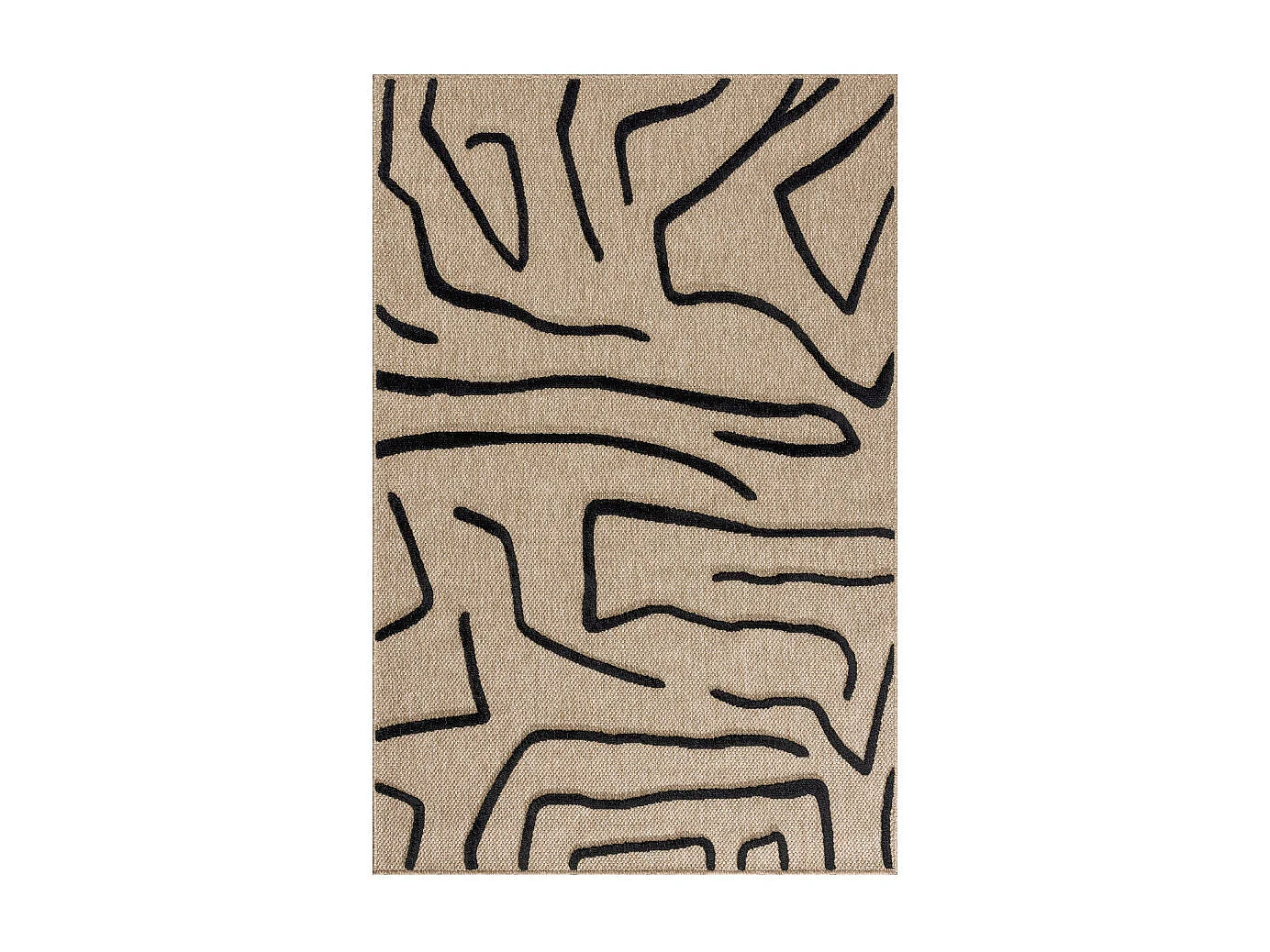 Flux - Tapis bohème -  Noir - 200x290cm