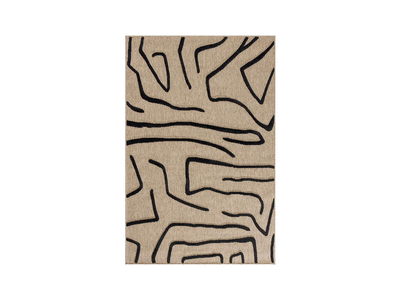 Flux - Tapis bohème -  Noir - 160x230cm